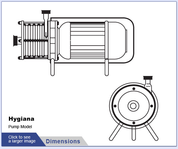 HILGE HYGIANA Pump Dimensions